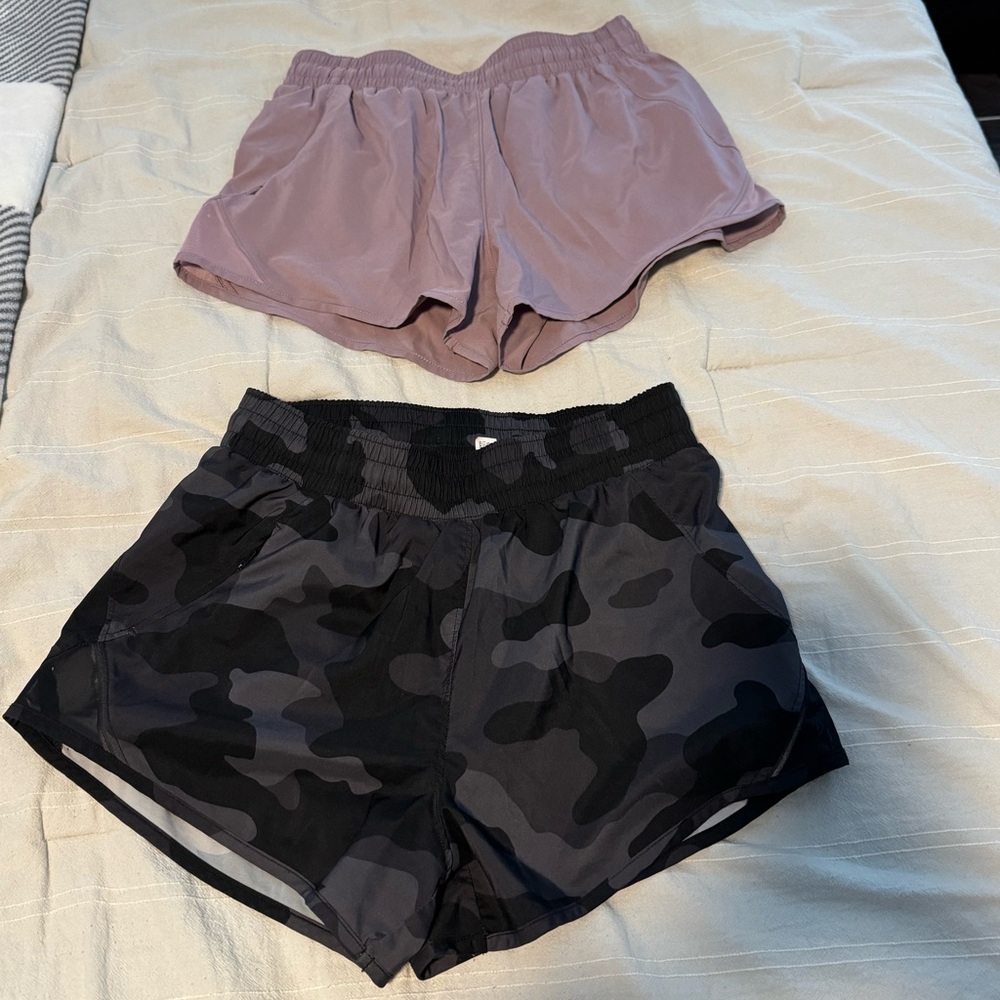 🦋 All in Motion Black Camo and Mauve Shorts bundle